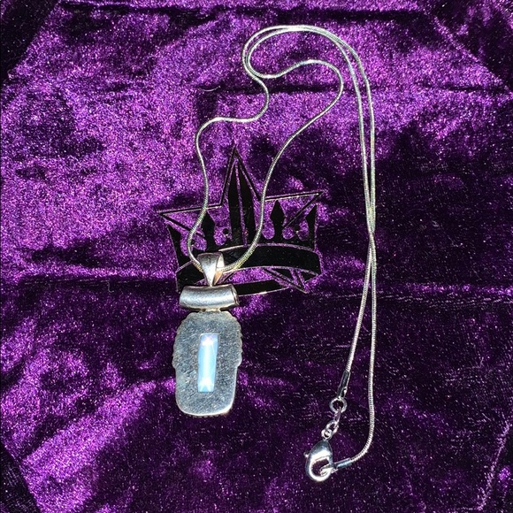 🧿SOLD!!🧿New SS925 Rope Necklace W Silver Opalite - Picture 6 of 16